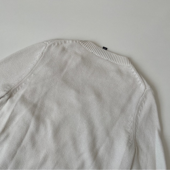 Women's Simply Vera Vera Wang Lace-Up Mock Layer Sweater, Size S Small in Cream - Picture 12 of 14